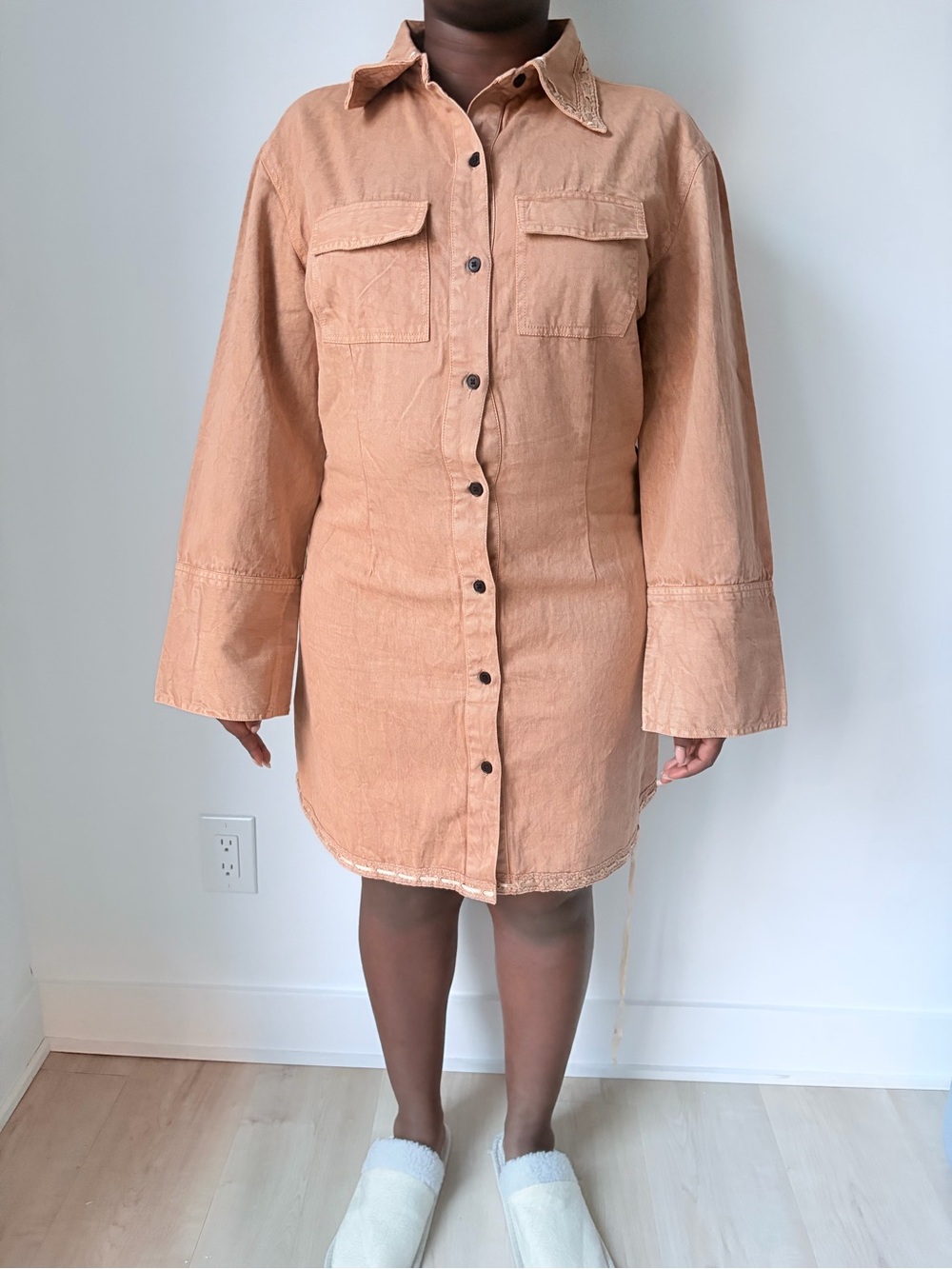 Reclaimed Vintage Brown Mini Shirt Dress | SOLD OUT on ASOS | Utility Style - Picture 5 of 6